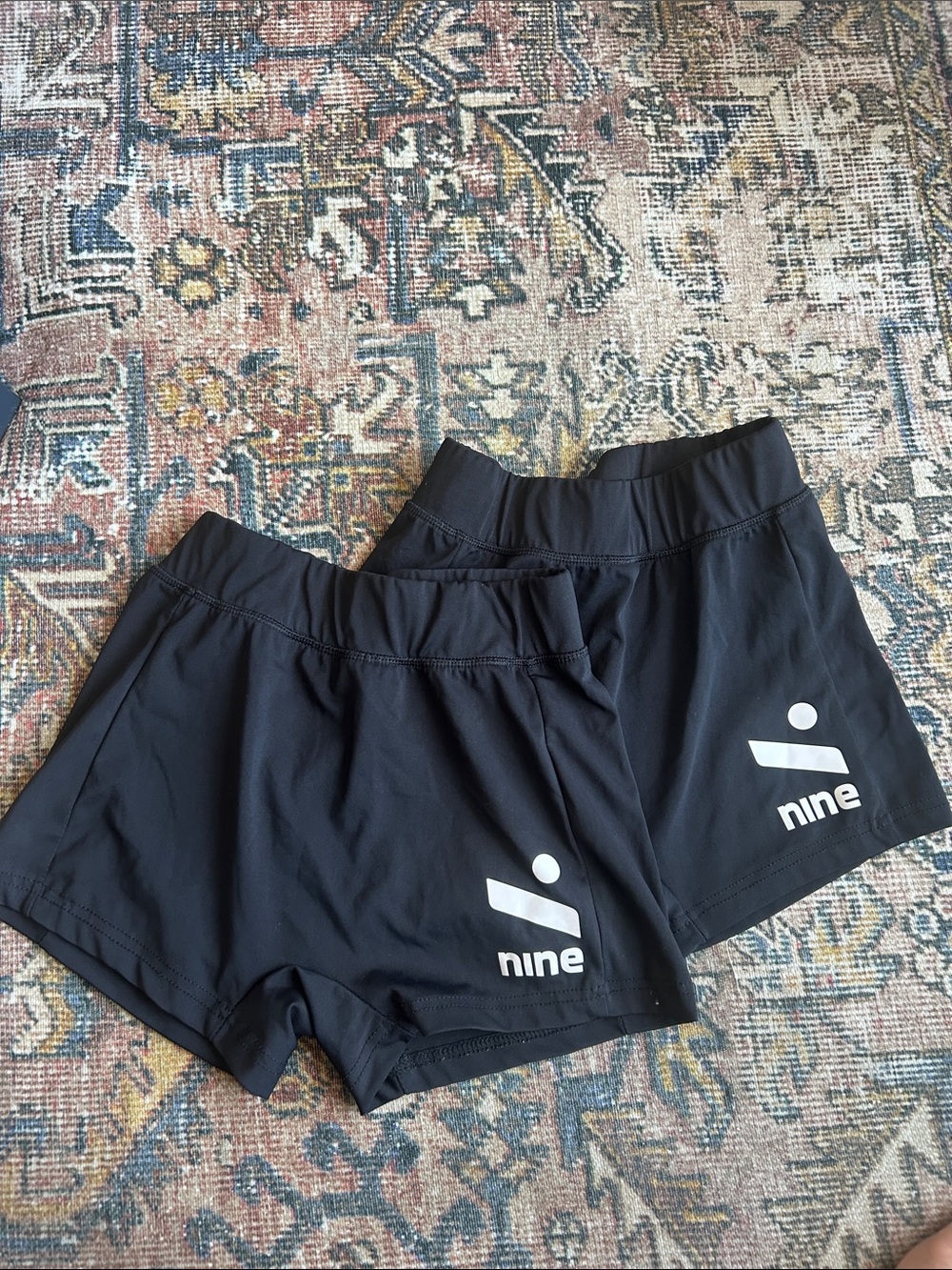 Black High-Waist Athletic Shorts - Women